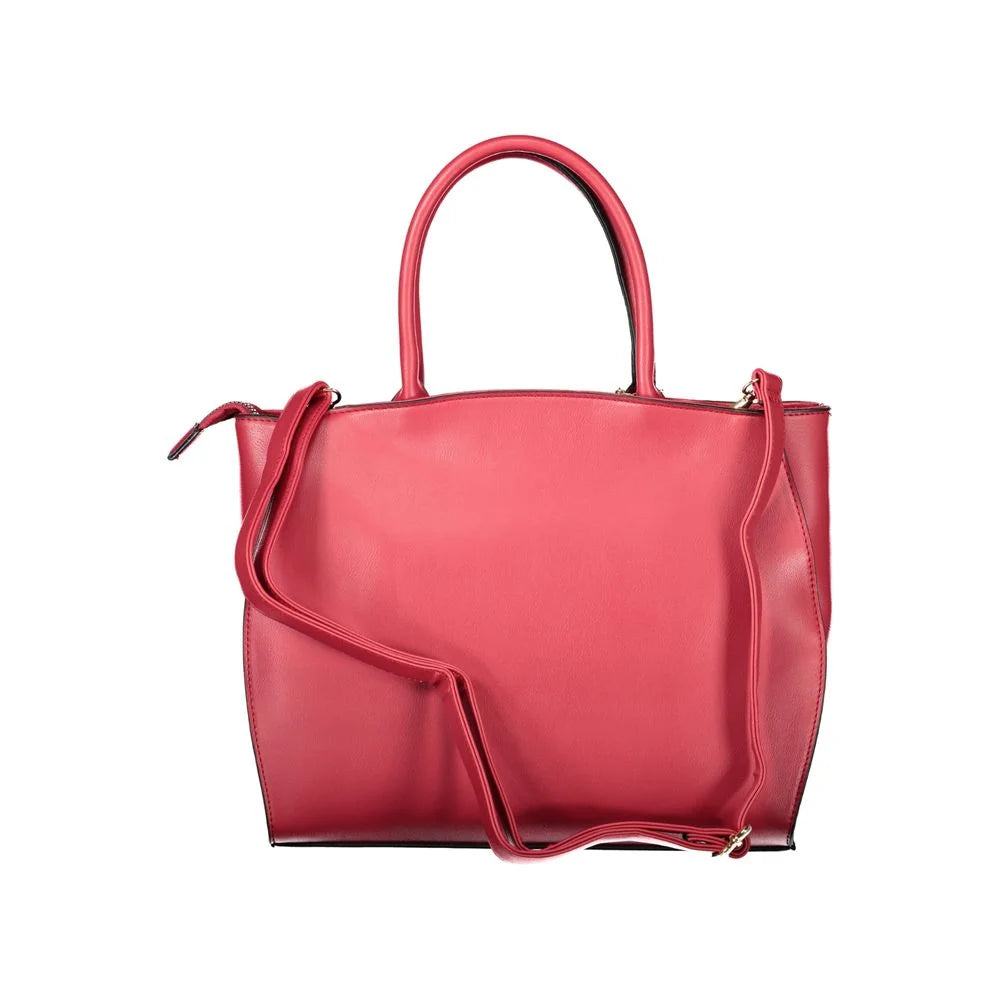Laura Biagiotti Red Dausette Bag Sophisticated PVC Elegance