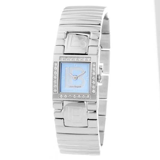 Laura Biagiotti Silver Stainless Steel Watch with Blue Dial 20mm