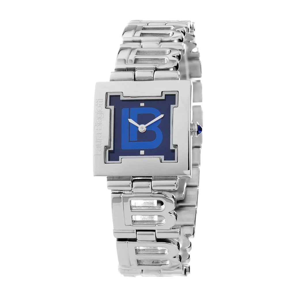 Laura Biagiotti Silver Stainless Steel Watch with Blue Dial 25mm