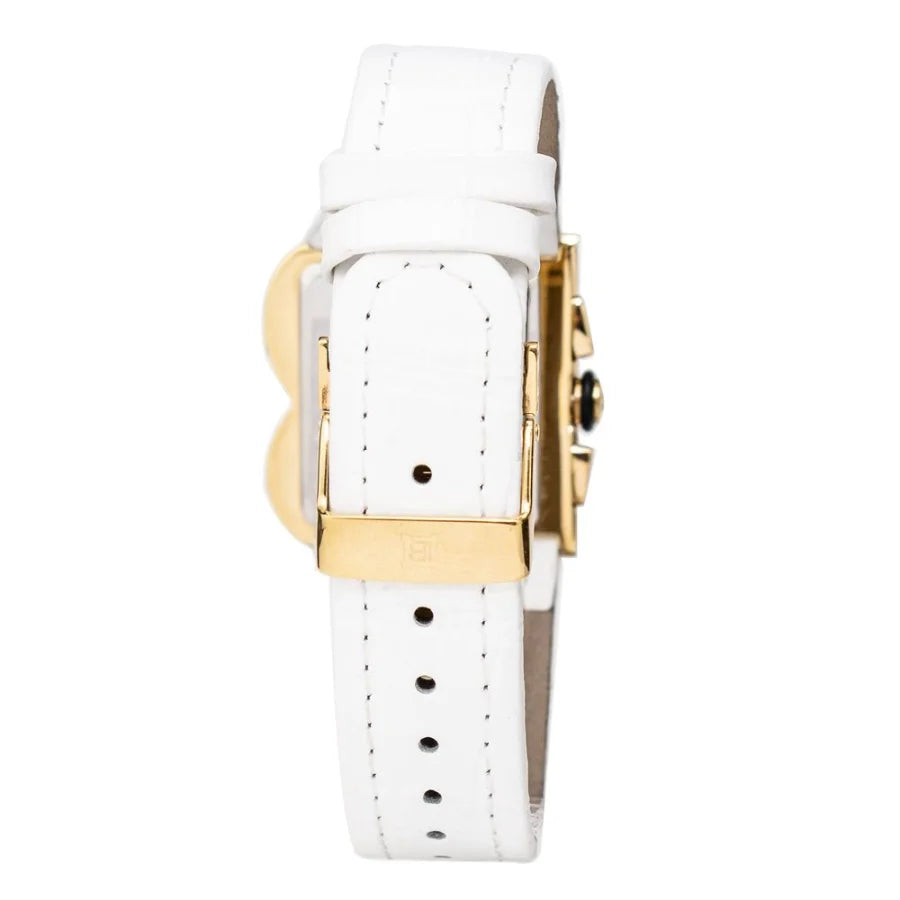 Laura Biagiotti White Leather Dress Watch