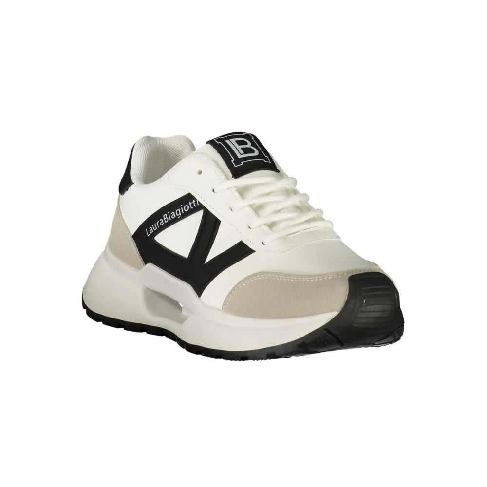 Laura Biagiotti White Polyurethane Women’s Sneaker