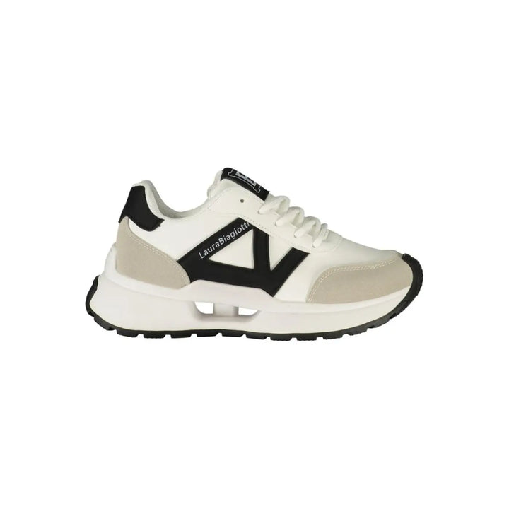 Laura Biagiotti White Polyurethane Women’s Sneaker
