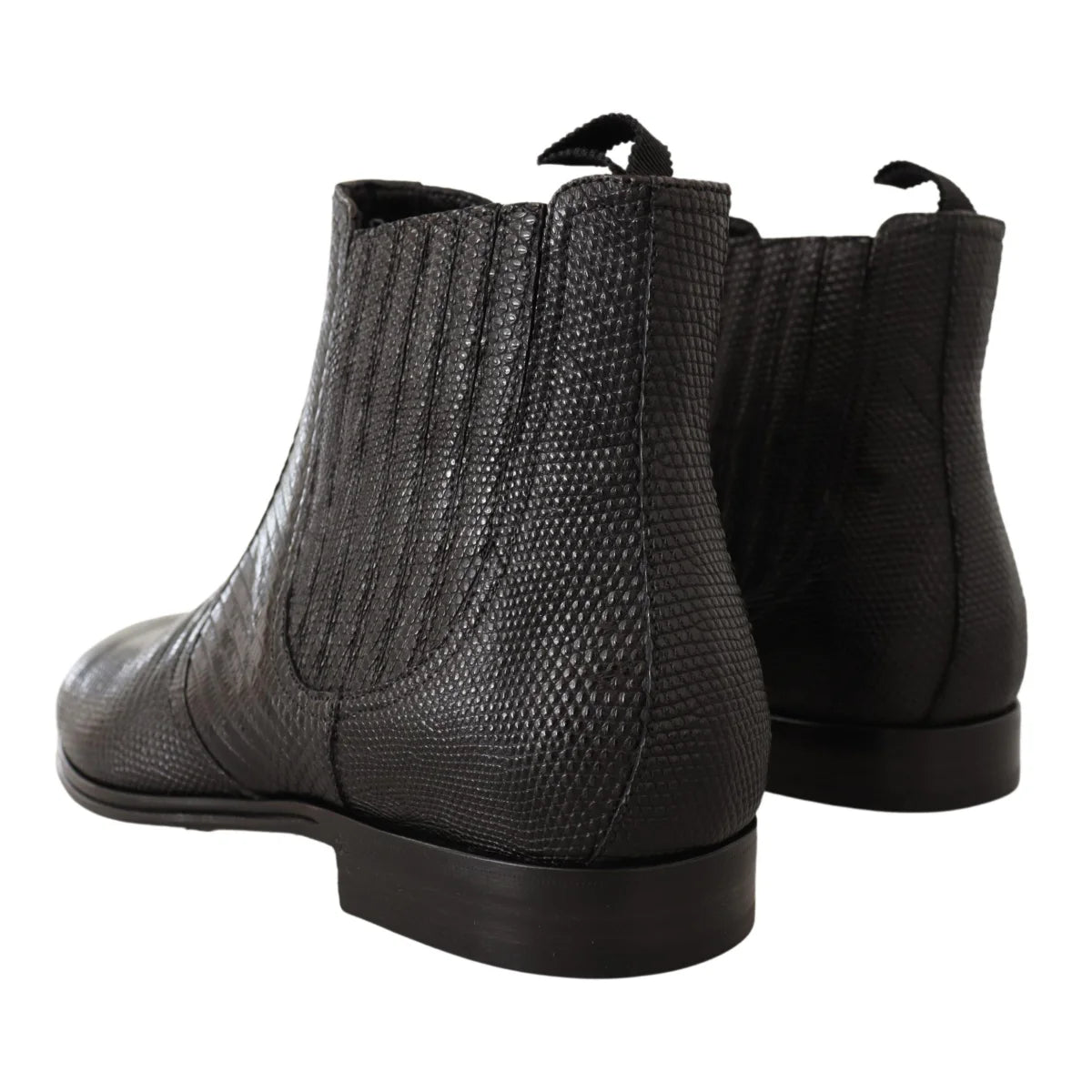 Leather Gabbana Black Exotic Lizard Derby Boots Unleashed Dolce &
