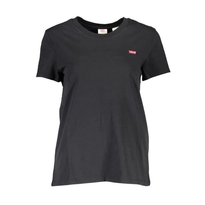 Levi’s Black Cotton Women T-Shirt