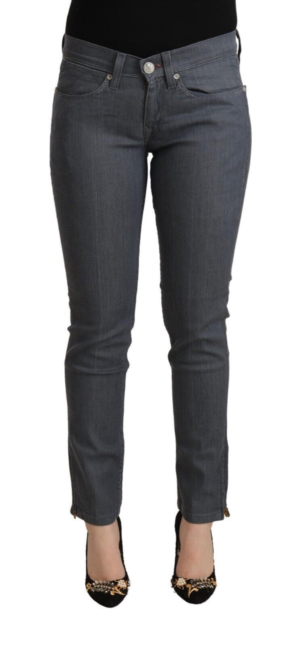 Levi’s Gray Cotton Low Waist Skinny Denim Jeans