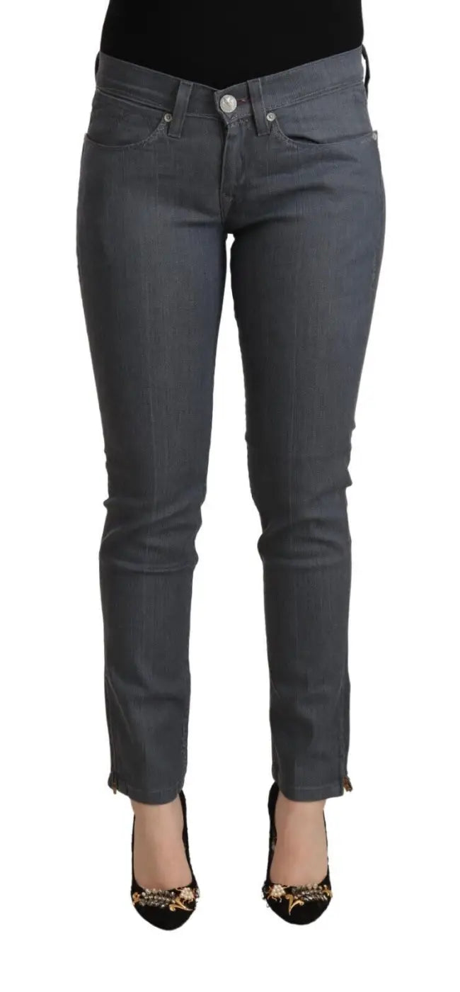 Levi’s Gray Cotton Low Waist Skinny Denim Jeans