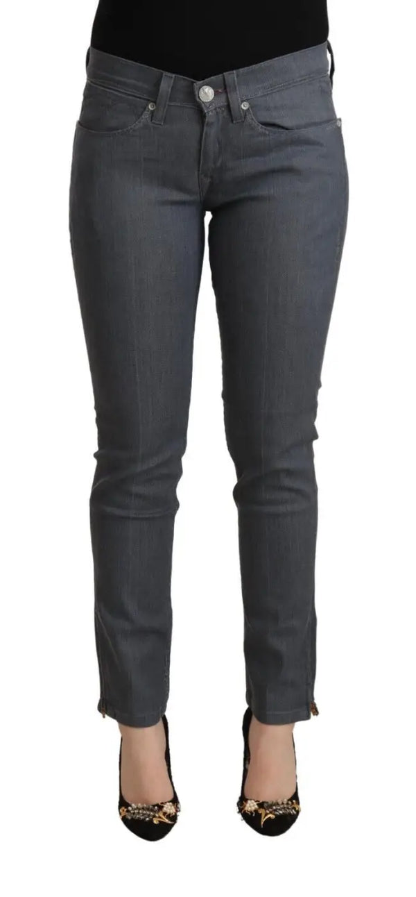 Levi’s Gray Cotton Low Waist Skinny Denim Jeans