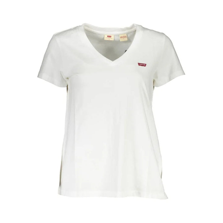Levi’s White Cotton Women T-Shirt