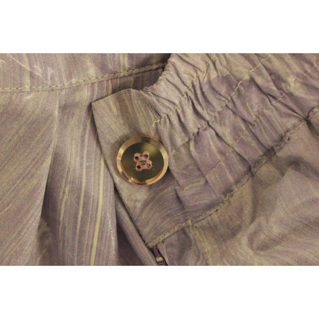 Licia Florio Purple Above-Knee Wrap Shorts