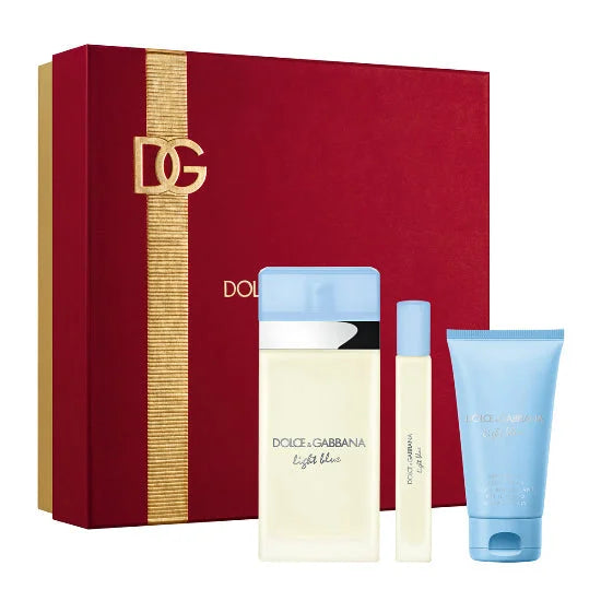 Light Blue Gift Set with Body Cream and Travel Size Spray for Women Women’s Sets Dolce & Gabbana