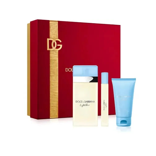 Light Blue Perfume Gift Set for Men with Body Cream and Travel Spray Men’s Sets Dolce & Gabbana