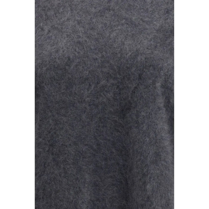 Lisa Yang Grey Cashmere Short Sleeve Sweater