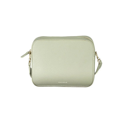 Logo Shoulder Bag with Contrast Details and Secure Zip Closure Coccinelle