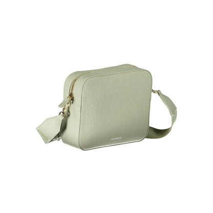 Logo Shoulder Bag with Contrast Details and Secure Zip Closure Coccinelle