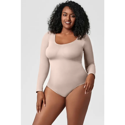 Elevate Your Style with Our Long Sleeve Shaping Bodysuit Clothing Tops Trendsi