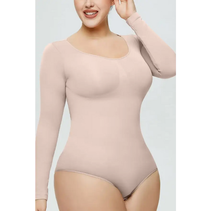 Elevate Your Style with Our Long Sleeve Shaping Bodysuit Clothing Tops Trendsi