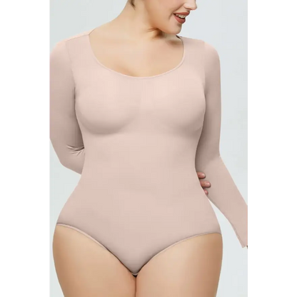 Elevate Your Style with Our Long Sleeve Shaping Bodysuit Clothing Tops Trendsi