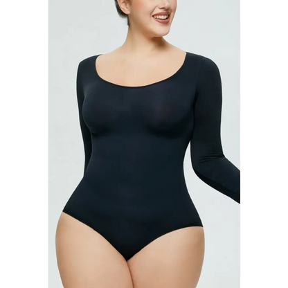 Elevate Your Style with Our Long Sleeve Shaping Bodysuit Clothing Tops Trendsi