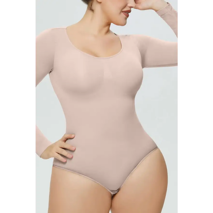 Long Sleeve Shaping Bodysuit for Effortless Confidence Clothing Tops Trendsi