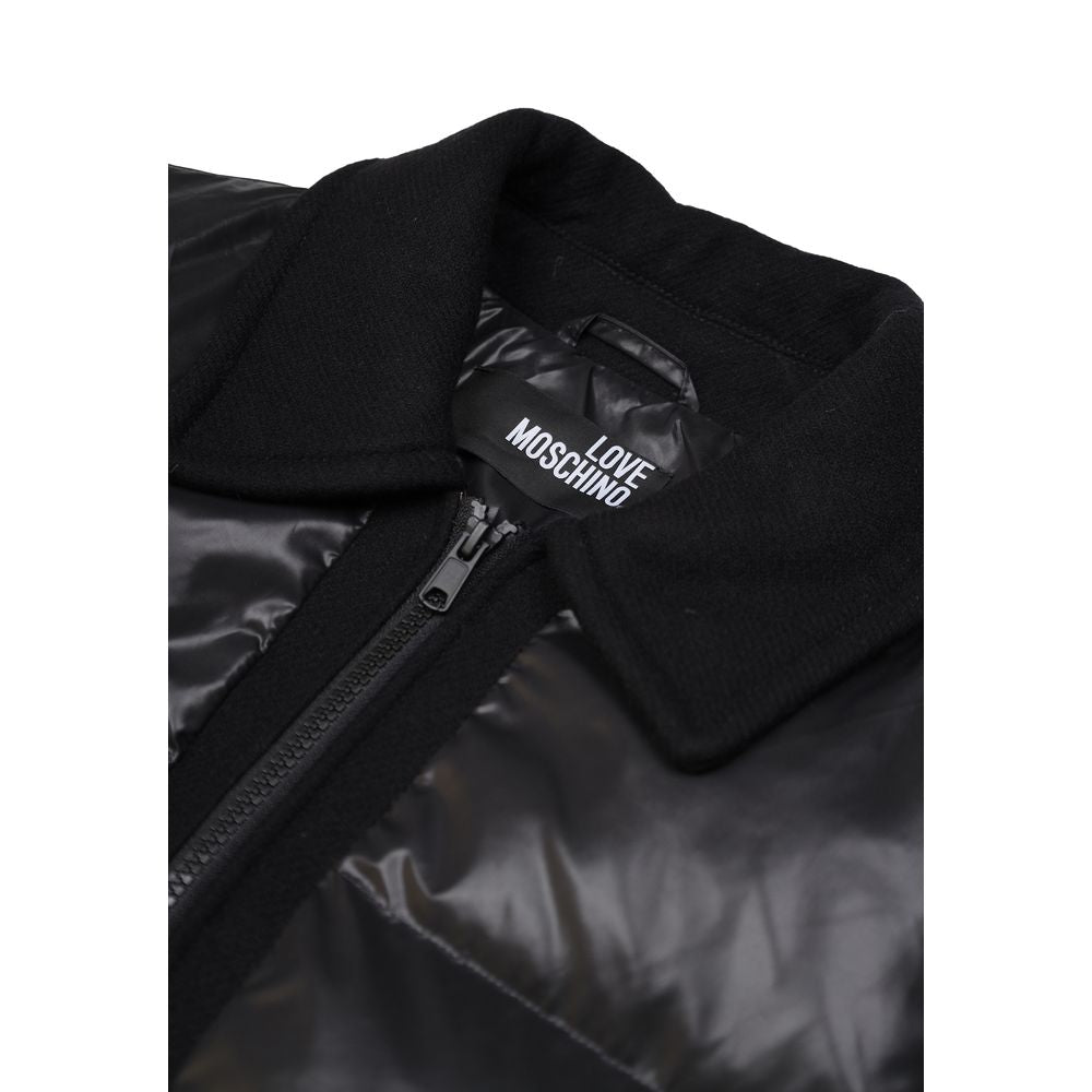 Love Moschino - Black Polyester Full-Length Jacket