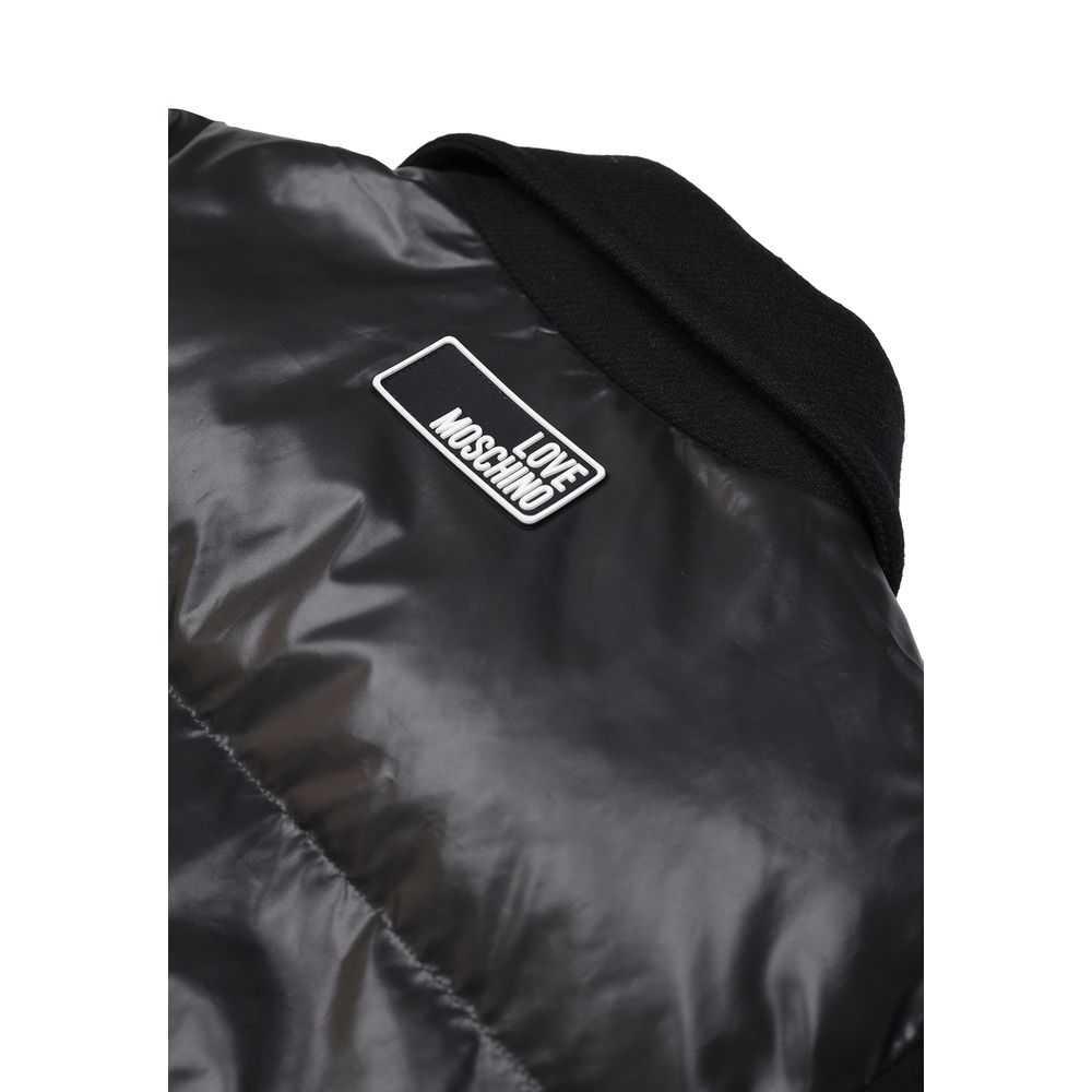 Love Moschino - Black Polyester Full-Length Jacket