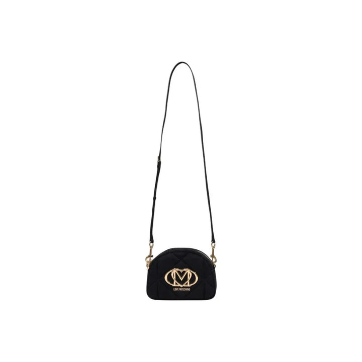 Love Moschino Black Suede Leather Handbag