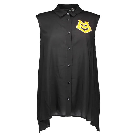 Love Moschino Black Viscose Women’s Shirt