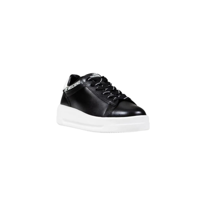 Love Moschino Black and White Synthetic Chunky Sneakers