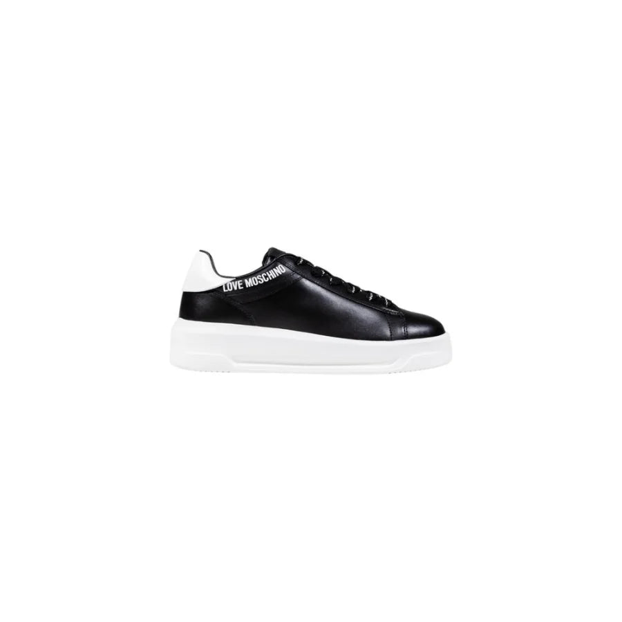 Love Moschino Black And White Synthetic Chunky Sneakers
