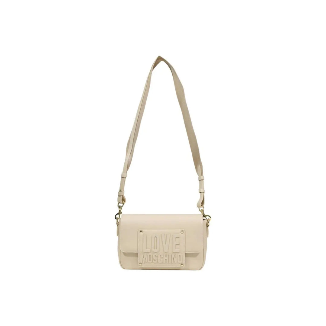 Love Moschino Cream Polyethylene Handbag