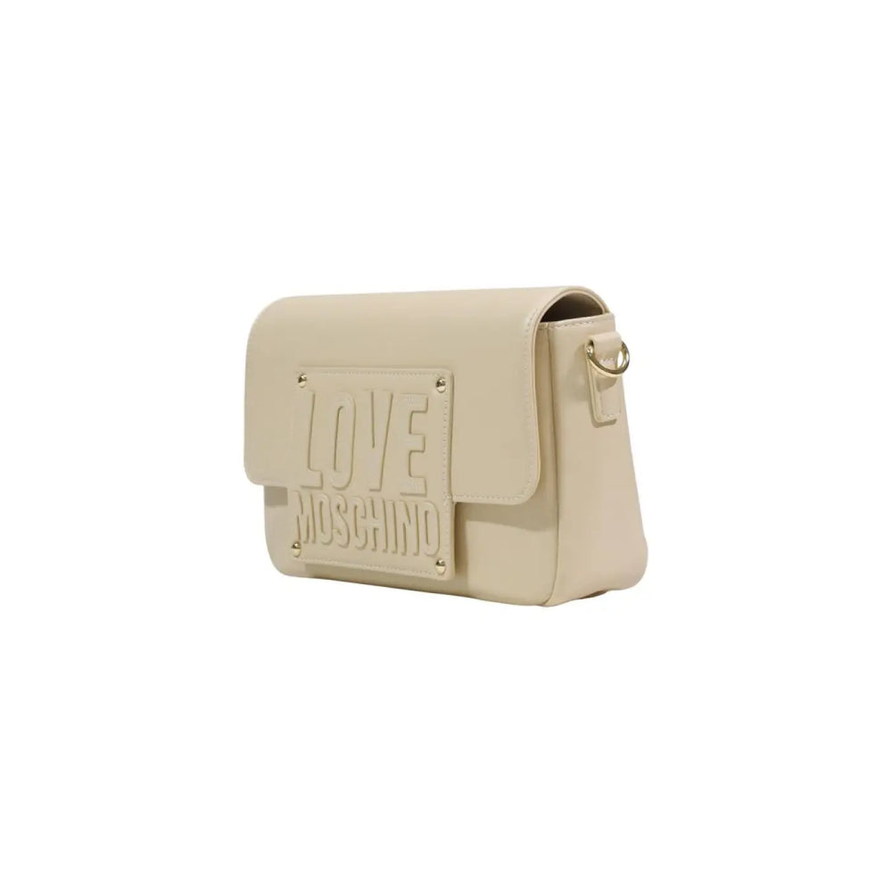 Love Moschino Cream Polyethylene Handbag