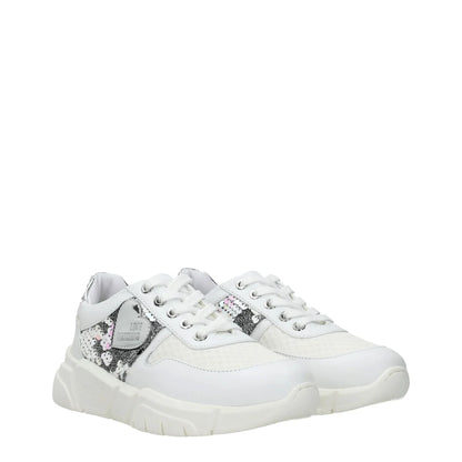 Love Moschino JA15453G1AIM390A White Sneakers with Side Logo Detail