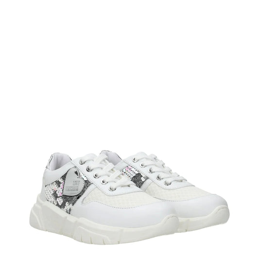 Love Moschino JA15453G1AIM390A White Sneakers with Side Logo Detail