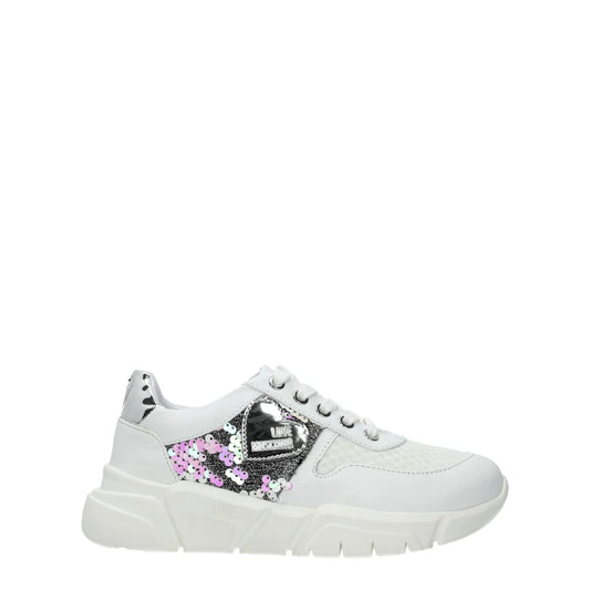 Love Moschino JA15453G1AIM390A White Sneakers with Side Logo Detail