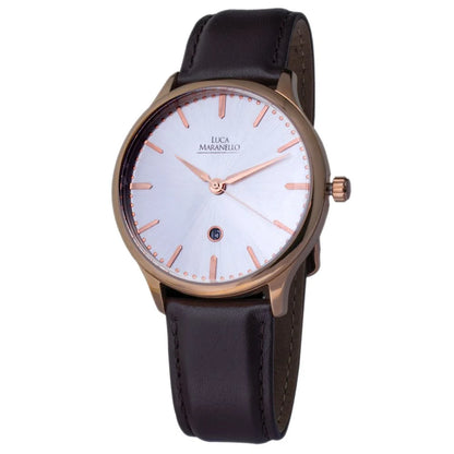 Luca Maranello Brown Leather Dress Watch