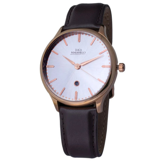 Luca Maranello Brown Leather Dress Watch