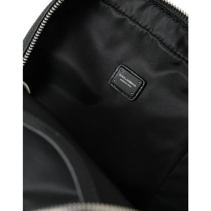 Luxe Black Calf Leather Palermo Backpack by Dolce & Gabbana