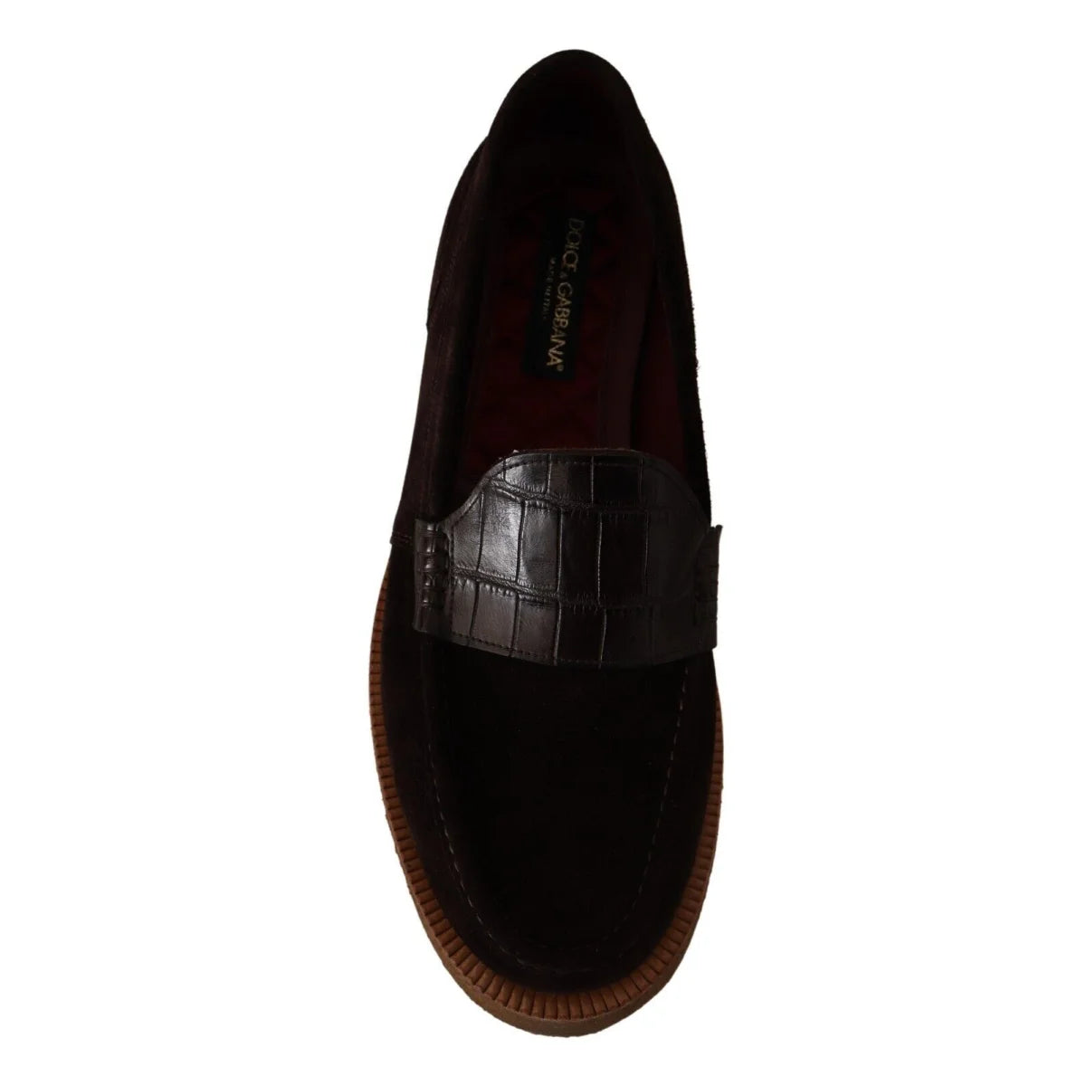 Luxe Dolce & Gabbana Crocodile Loafers with Premium Rubber Sole