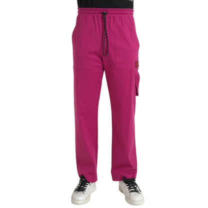 Luxury Dolce Gabbana Cotton Jogger Pants Authentic Style &