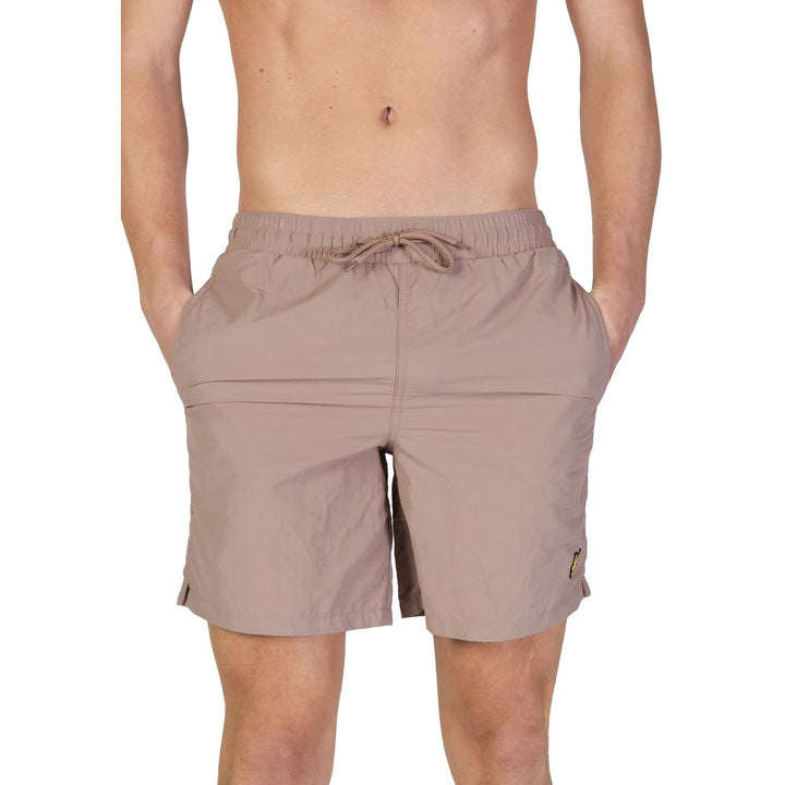 Lyle &amp; Scott Beige Nylon Swim Shorts