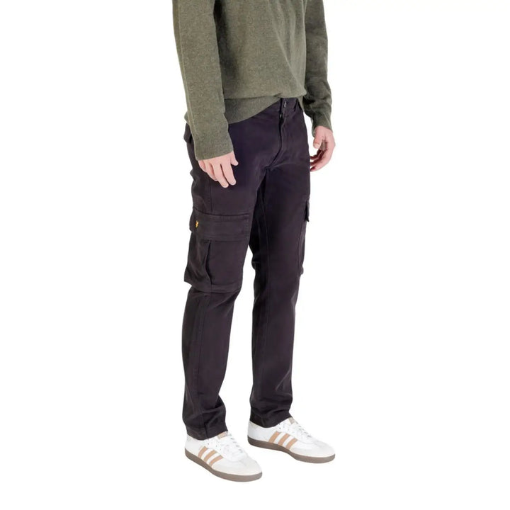 Lyle &amp; Scott Black Cotton Cargo Pants