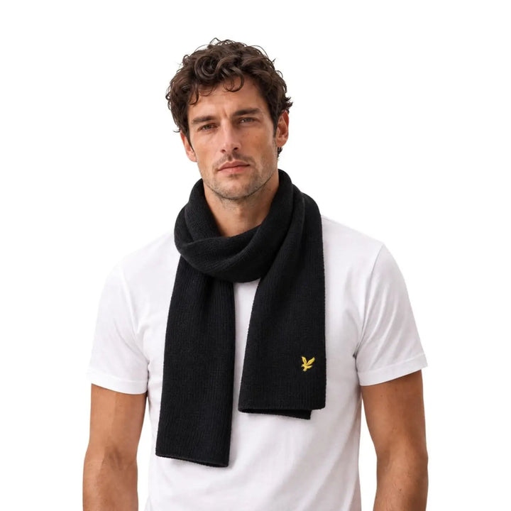 Lyle &amp; Scott Black Viscose Scarf