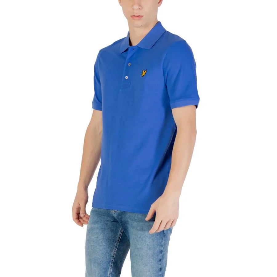 Lyle &amp; Scott Blue Cotton Polo Shirt