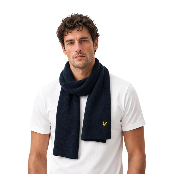 Lyle &amp; Scott Blue Viscose Scarf