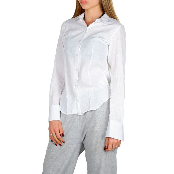 Made in Italy Shirts - White Cotton Dress Shirt