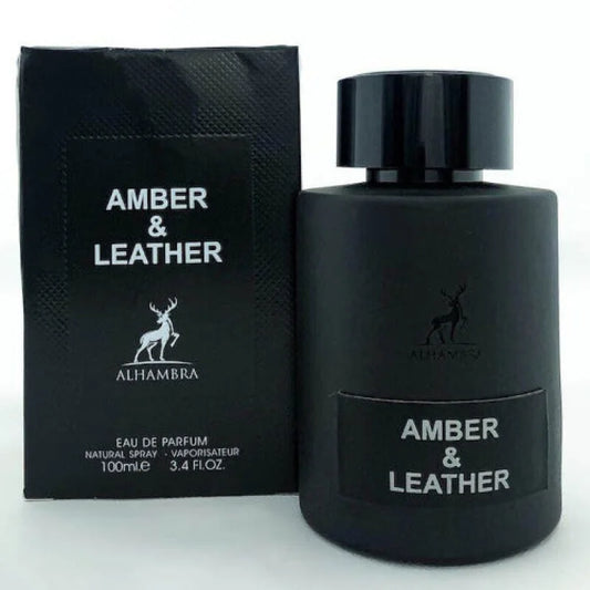 Sizzling Desert Layers in Alhambra Amber & Leather Men’s Cologne Lattafa