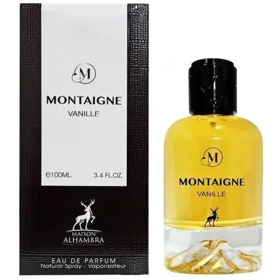 Indulge in Maison Alhambra Montaigne Vanille Eau’s Sweet Elegance Unisex Fragrance Lattafa