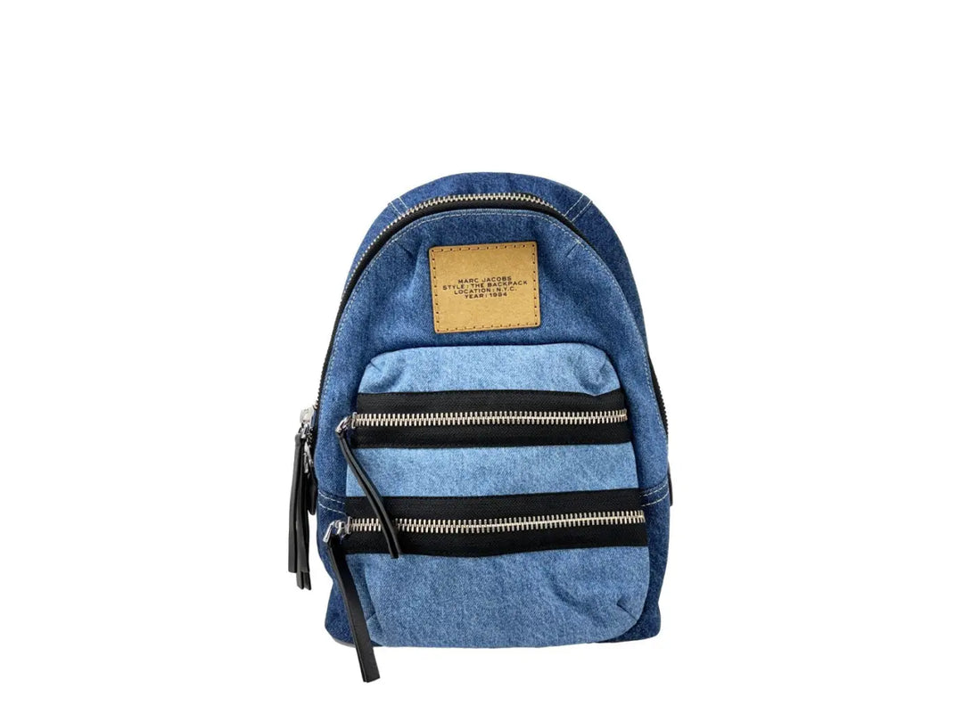Marc Jacobs the Biker Medium Denim Backpack Bookbag