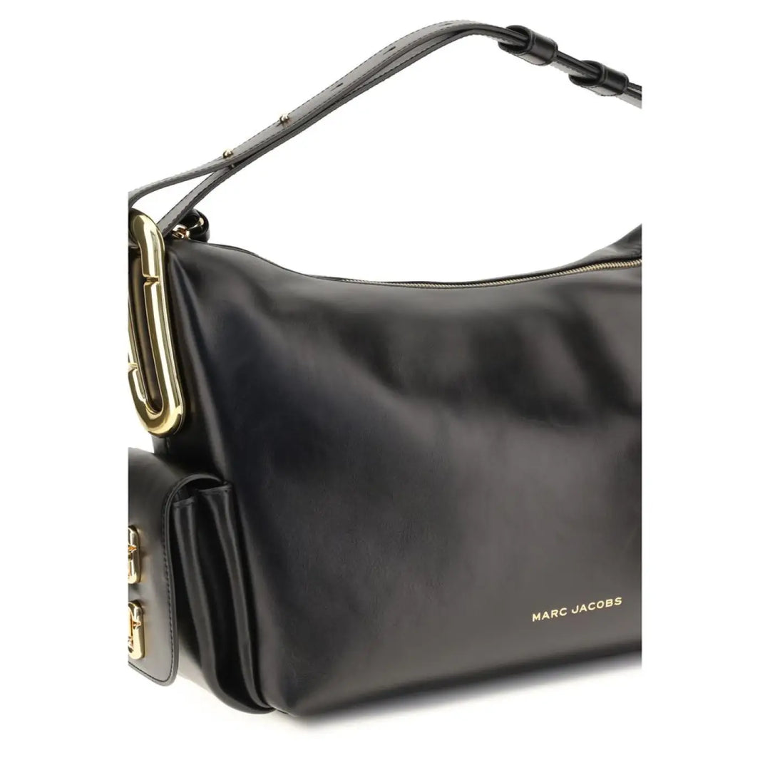 Marc Jacobs Black Calf Leather Bos Taurus Shoulder Bag