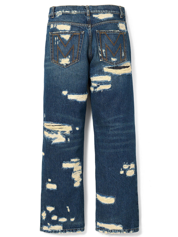 Marc Jacobs Blue Cotton Straight-leg Jeans